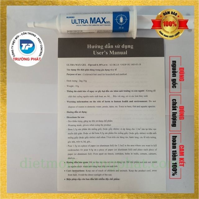 Cách diệt gián đức bằng Ultra max thuốc diệt gián đức Trường Phát