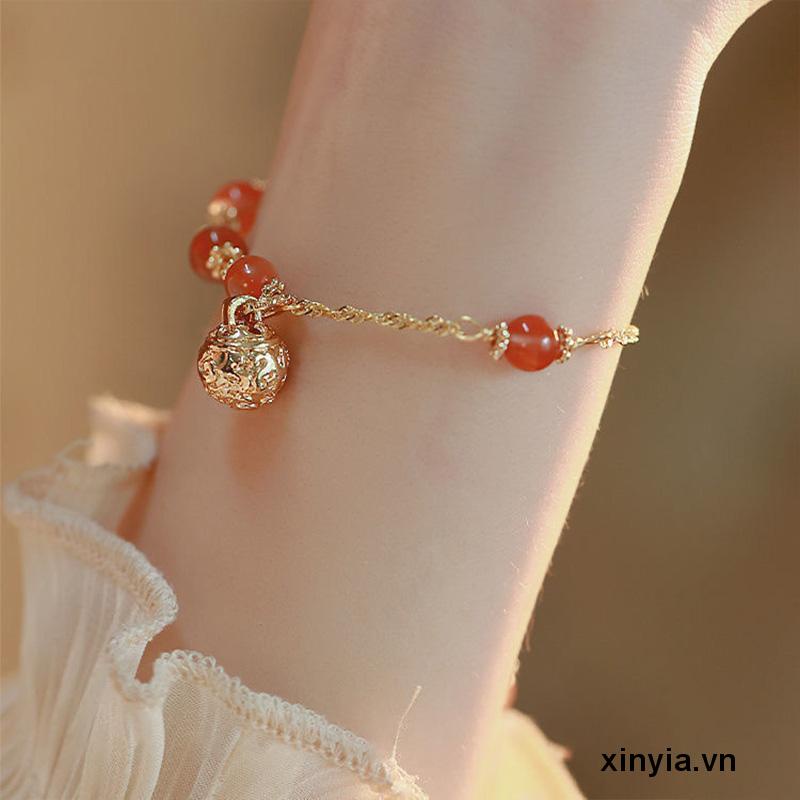 Vòng Tay Chuông Đá Ngọc Bích Nhân Tạo Hetian Làm Quà Tặng Cho Bạn Gái