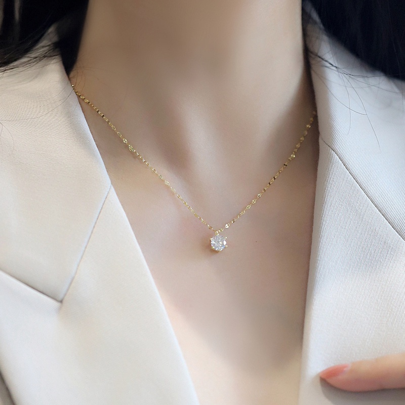 Dây chuyền mặt hạt charm đính đá pha lê phong cách Hàn Quốc thời trang đi tiệc cho nữ