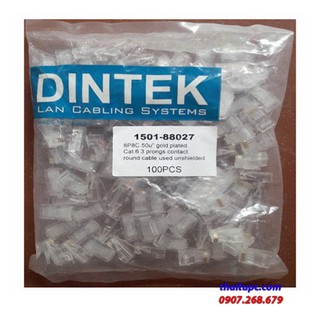 Đầu mạng RJ45 Dintek CAT6e(100 cái)