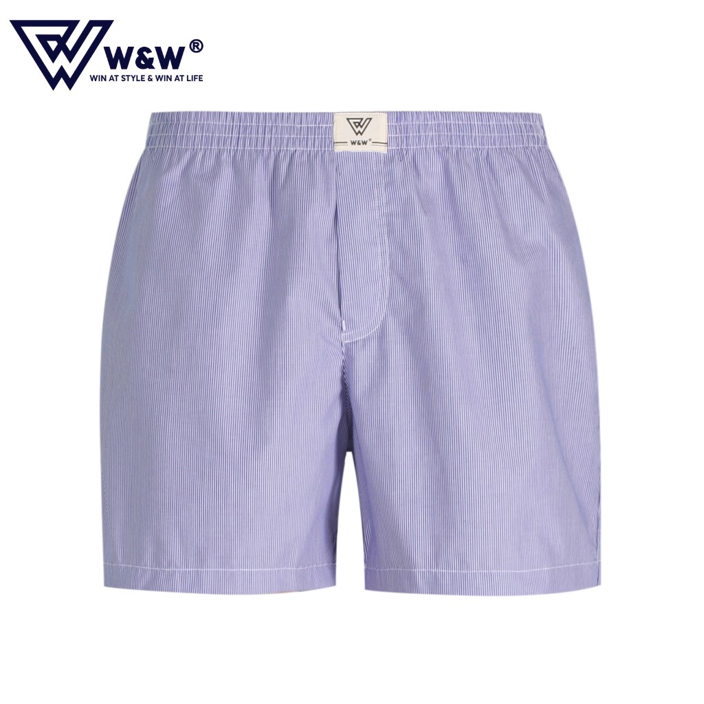 Quần đùi kẻ nam W&W, chất liệu Cotton mềm mại, thoáng mát, WSH17