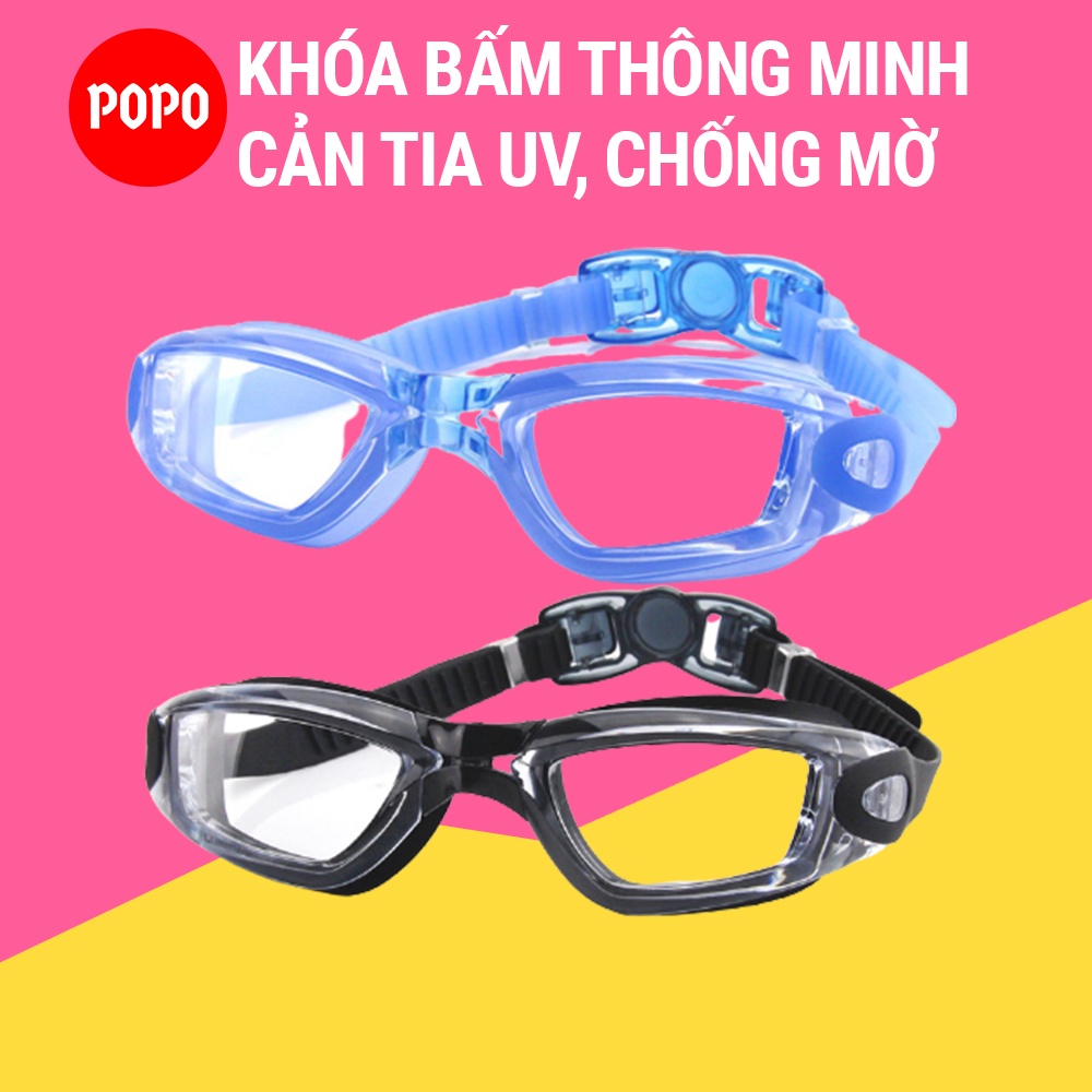 Kính bơi mắt trong, kính bơi người lớn chống hấp hơi, chống tia UV dùng được cho nam nữ, trẻ em, cho bé SPORTY