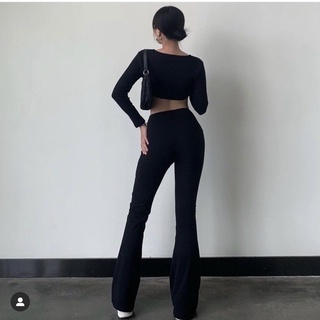 Quần Ống Loe Chất Len Tăm Siêu Co Giãn