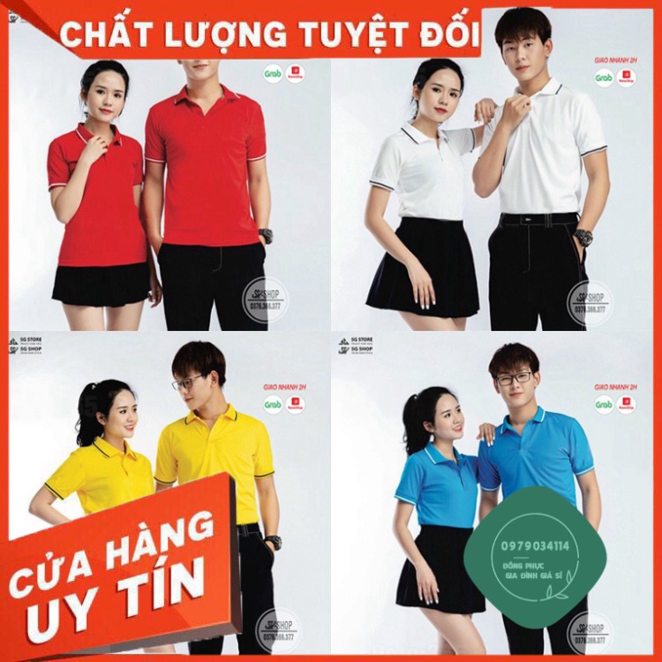 Áo thun cổ trụ nam nữ - Thun mè poly, co giãn 2 chiều, thoát ẩm tốt | SGSTORE1 Áo thun giá sỉ