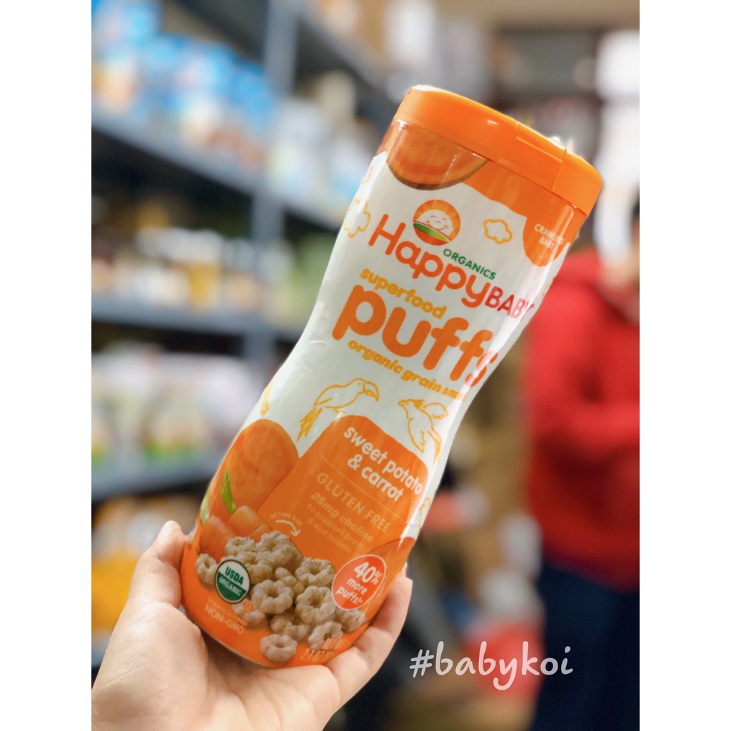 Bánh ăn dặm Organic Happy Baby hộp 60G (Date 10/2021)