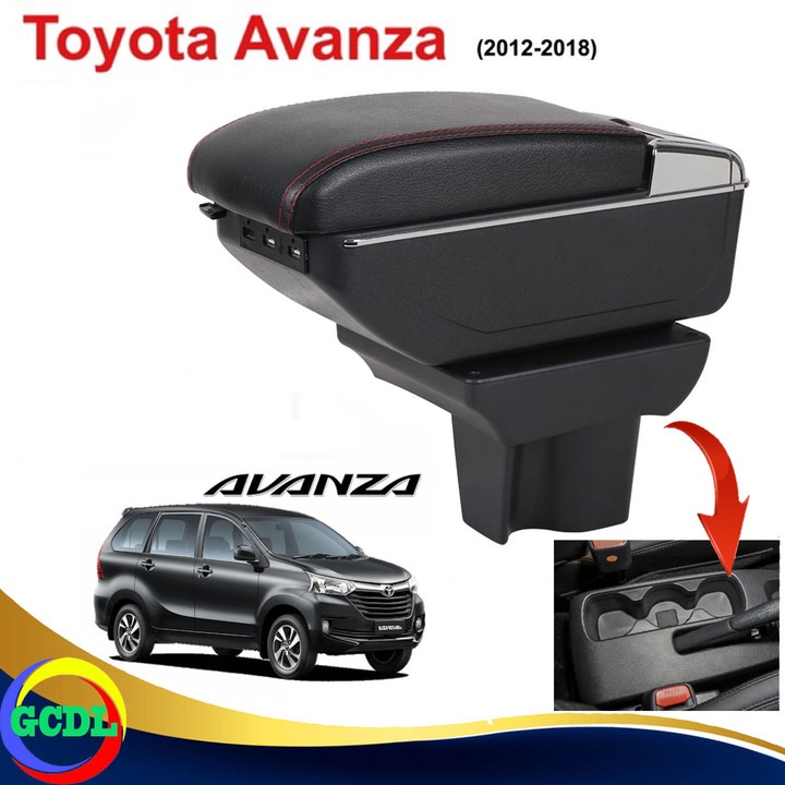 Hộp tỳ tay cao cấp dành cho xe Toyota Rush và Toyota Avanza (Màu Đen)