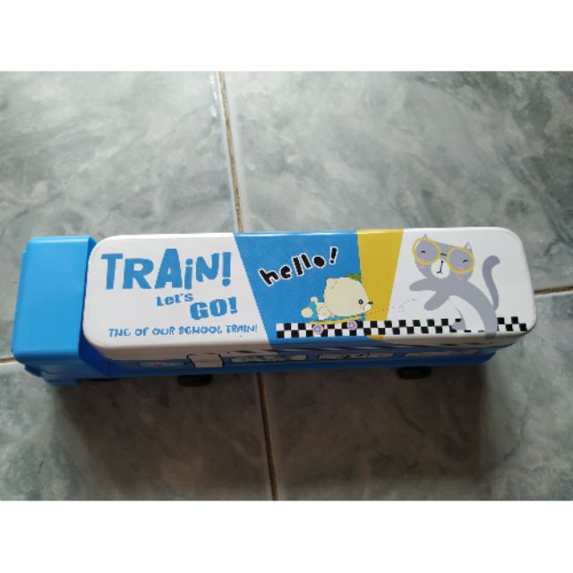 Hộp bút xe bus cho bé đến trường