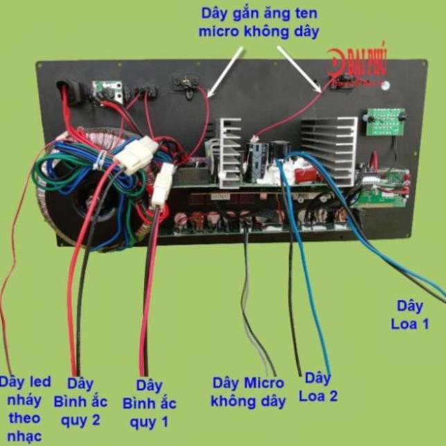 Mạch loa kéo Reverb chống hú bass đôi 40 2 cặp