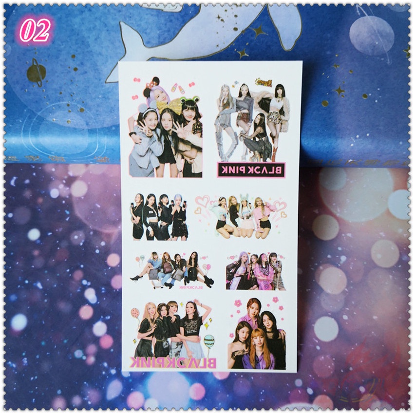 ✿ KPOP Superstar Mini Temporary Tattoo Stickers ✿ 1Sheet Waterproof Tattoos for Sexy Arm Clavicle Body Art Hand Foot