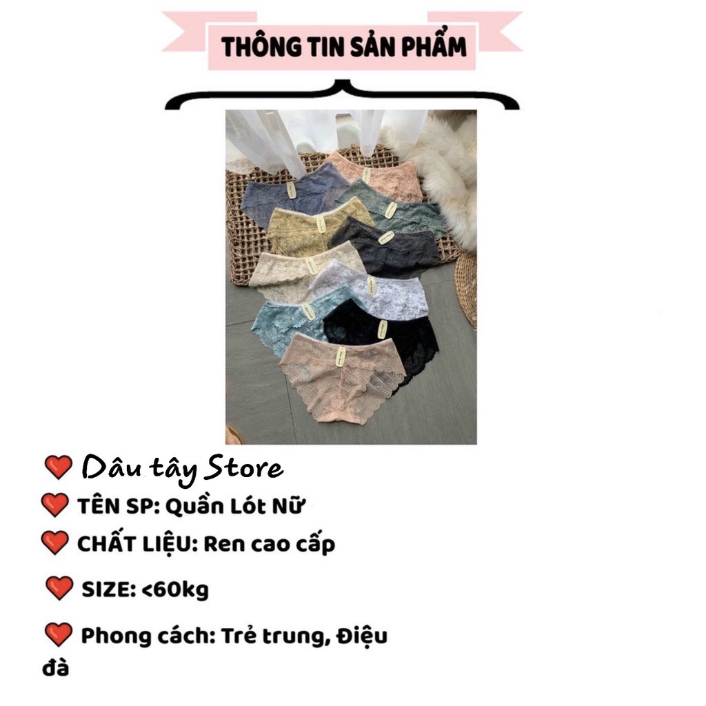 (SIÊU QUYẾN RŨ) Quần lót nữ ren họa tiết siêu đẹp - Quần chip cao cấp mềm mại xuyên thấu siêu gợi cảm quyến rũ | BigBuy360 - bigbuy360.vn