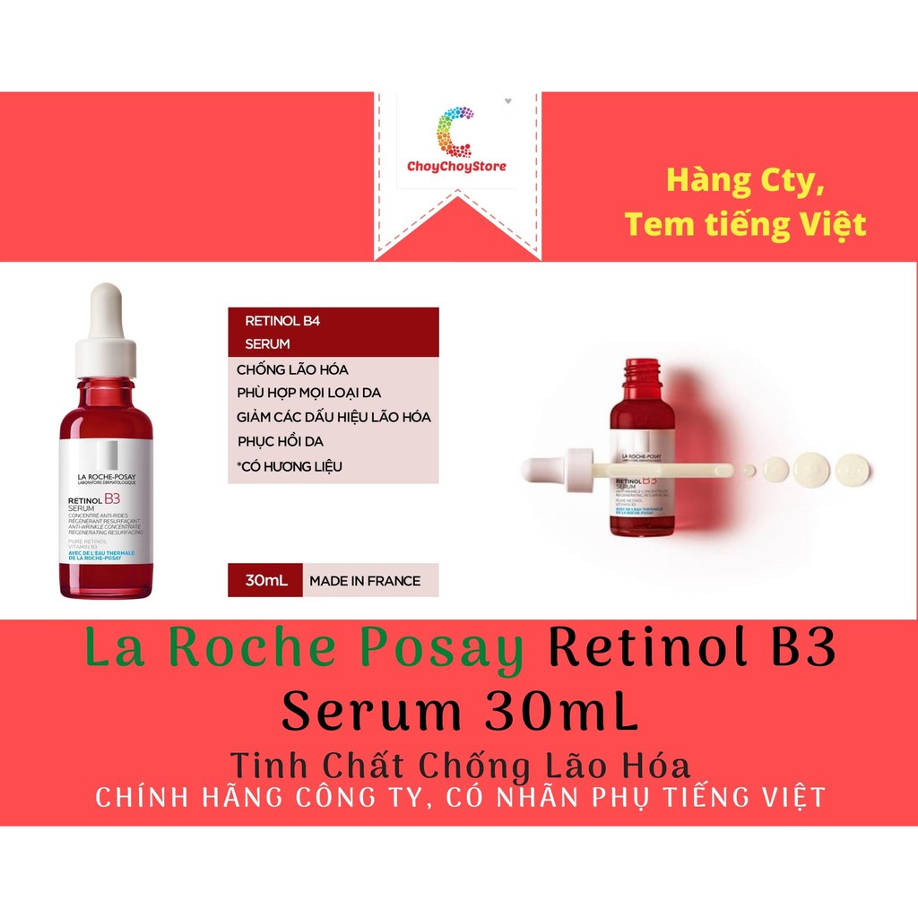 [TEM CTY] La Roche Posay Pure Retinol B3 Serum 30 mL - Serum chống lão hoá sáng da