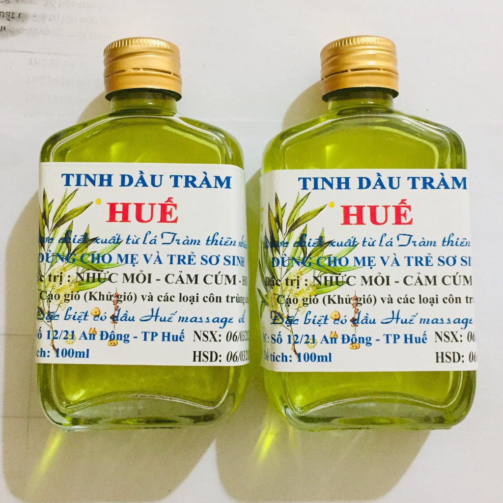 Tinh Dầu Tràm Huế Nguyên Chất 100ml - CHAI DẸP ĐỦ 100ml