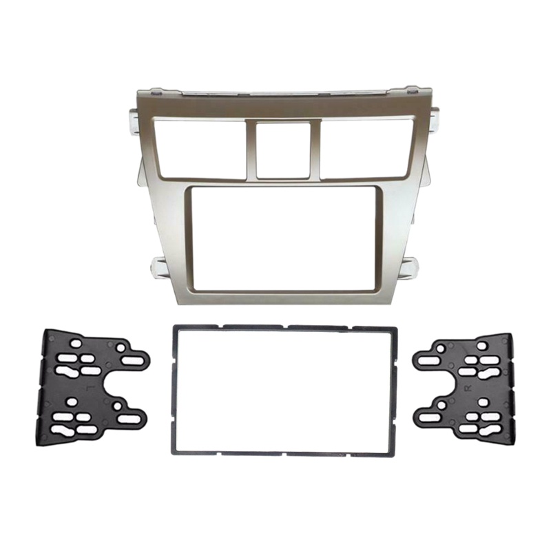 Khung Viền Máy Phát Radio DVD 2 DIN Cho Toyota Vios 2007-2012, Belta 2005-2008, Yaris Sedan 2006+