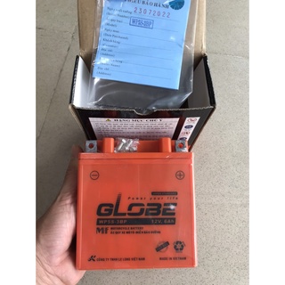 Bình ắc quy xe máy globe wp5s-3bp 12v 6ah dành cho xe dream, wave, viva, jupiter, sirius