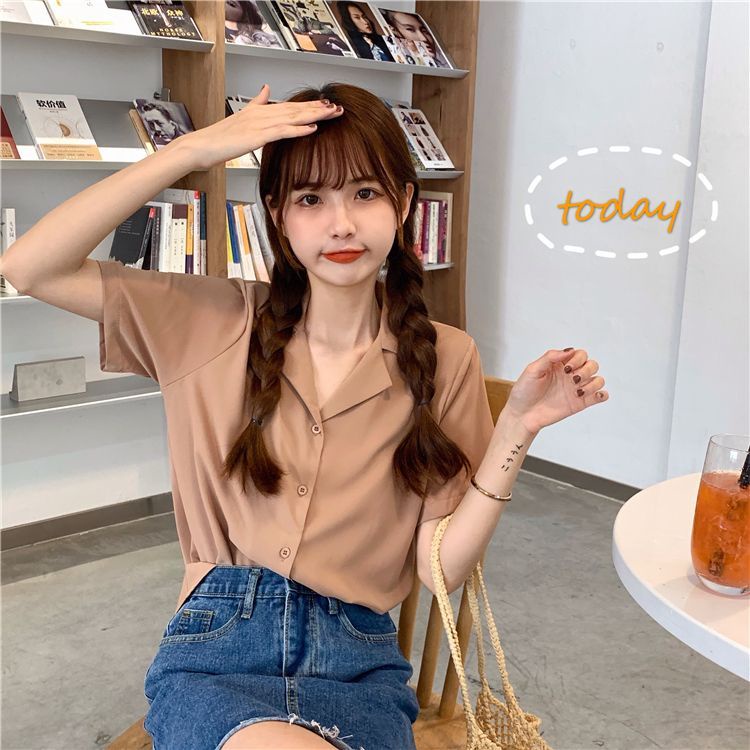 Áo sơ mi nữ ngắn tay cổ vest chất lượng cao cấp nhiều màu cho các bạn lựa chọn