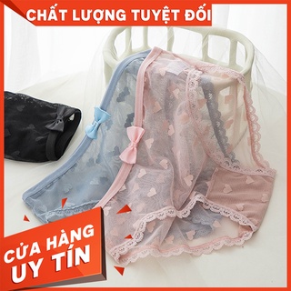 Quần lót ren voan lưới mềm ngàn tim tàng hình