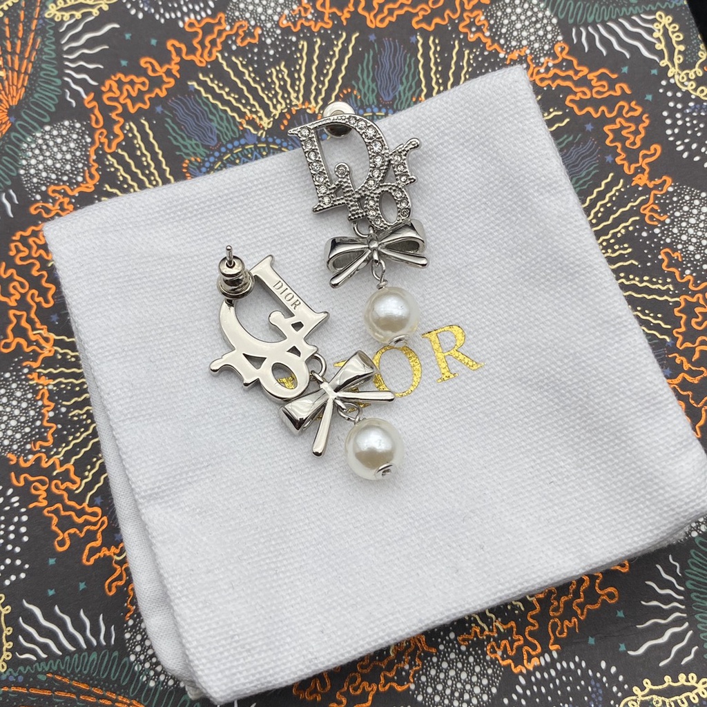 Khuyên Tai Chữ Cái Đính Đá Kim Cương Nhân Tạo Phong Cách Âu Mỹ Kiểu Mới Bằng Bạc 925 Độc Đáo