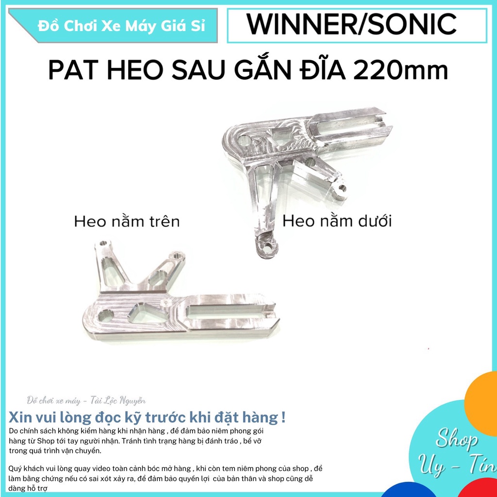 Pat Heo Sau B_REM/NISSIN 2 Pis Nằm Trên/Dưới Cho WINNER/ EXCITER 150