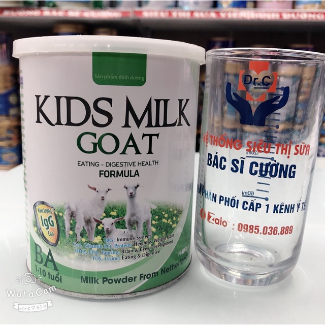 Sữa Kids Milk goat 400g là sữa Dê dành cho trẻ 1-10 tuổi , trẻ hay nóng trong mẩn ngứa , táo bón , biếng ăn ,tre nhẹ cân