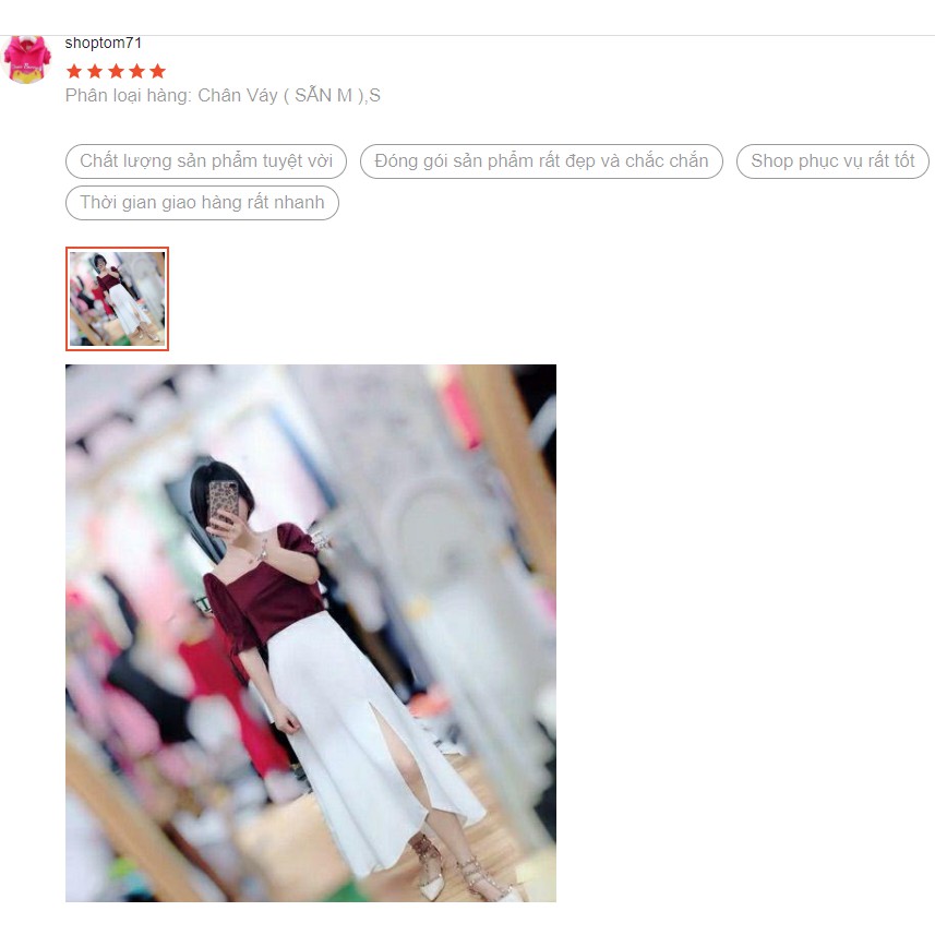 Set áo tay bồng cổ vuông dáng lửng màu đỏ mix chân váy / đầm trắng xẻ tà dáng dài xinh xắn V00128 | BigBuy360 - bigbuy360.vn