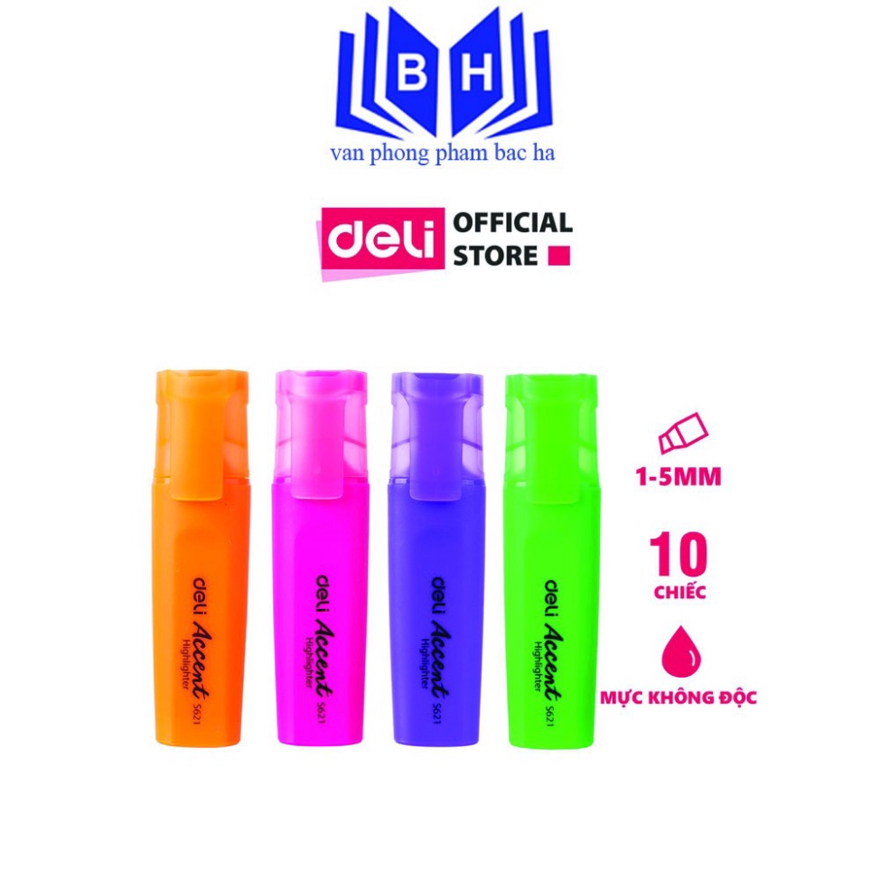 Bút nhớ dòng highlight Deli ES621  Bút Nhớ Dòng Deli Đẹp - nhiều màu sắc cho các bạn lựa chọn