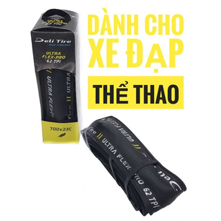 Lốp vỏ xe đạp Deli Tire 700X23C, chuyên dành cho xe đạp thể thao, Sản xuất tại Indonesia