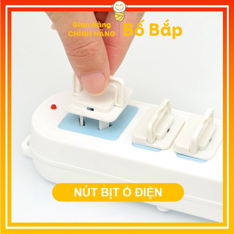 Combo Nút Bịt Ổ Điện 2 Chân và 3 Chân Bảo Vệ An Toàn Cho Bé Yêu - Bố Bắp Store