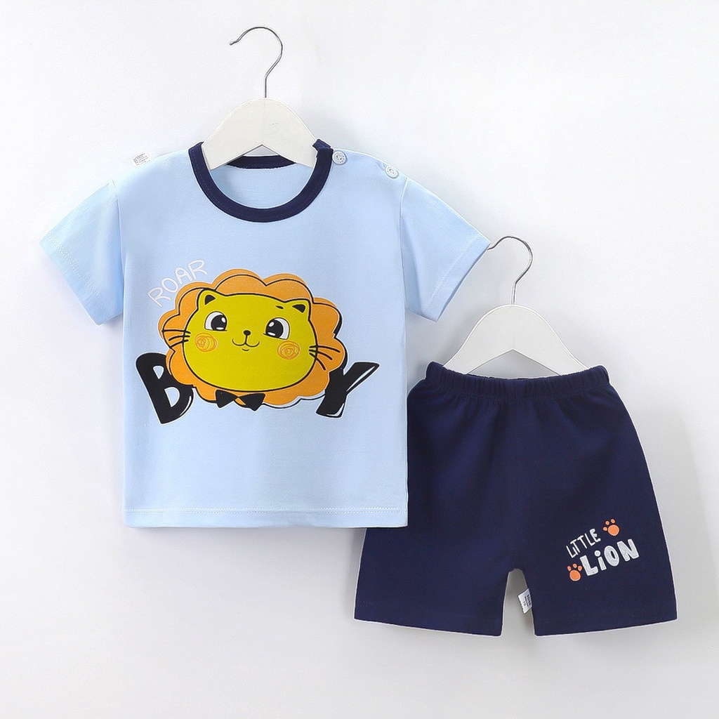 Bộ quần áo trẻ em Minky mom chất thun lạnh , quần áo cộc tay cho bé trai bé gái-1047