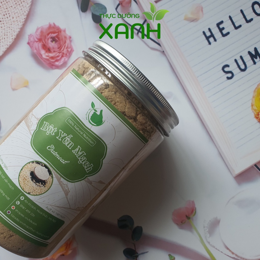 Bột Yến Mạch Giảm Cân Nguyên Chất Xay Mịn, Làm Bánh, Ăn Dặm Cho Bé, Đắp Mặt Nạ - Thực Dưỡng Xanh