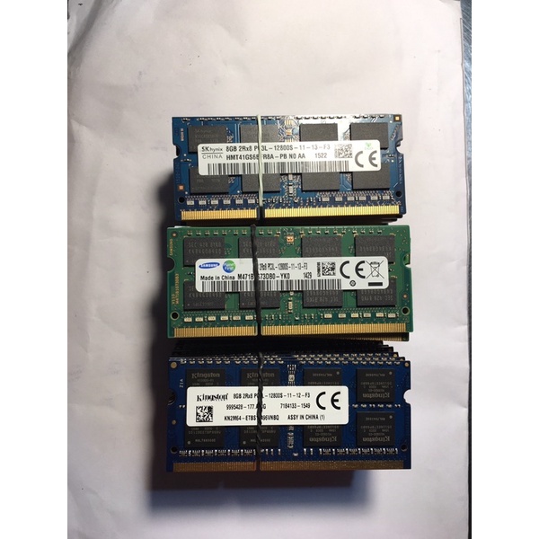 Thanh lý Ram Laptop nhiều thương hiệu 8GB DDR3L-1600 1.35V Hàng tháo máy,bảo hành 03 tháng