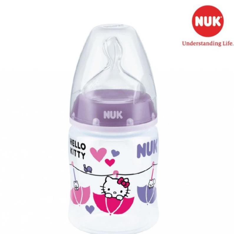 Bình sữa NUK Hello Kitty Premium choice+ nhựa PP núm ti S1 - M 150ml, 300ml