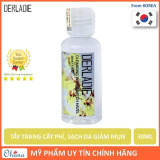 Nước Tẩy Trang Derladie Làm Sạch, Giảm Mụn Chiết Xuất Cây Phỉ Derladie Cleansing Water Witch Hazel 30ml