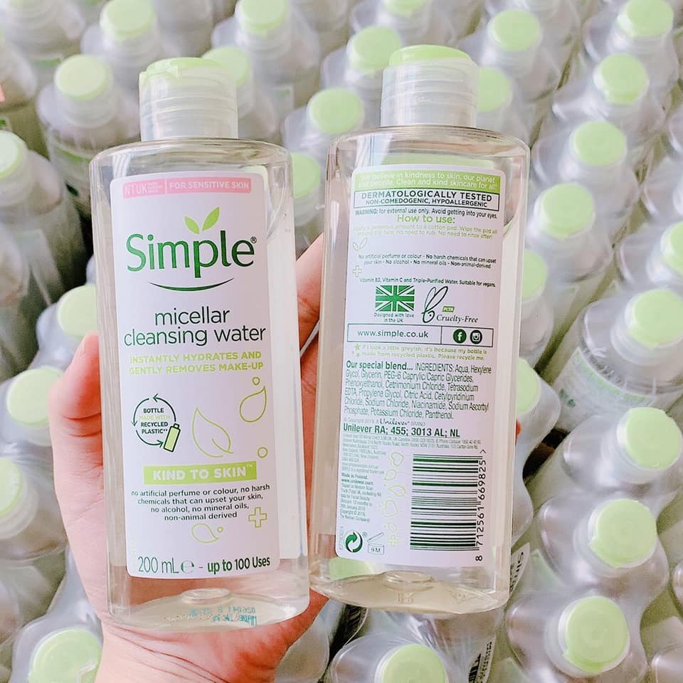 Nước Tẩy Trang Cao Cấp Simple Kind To Skin Micellar Cleansing Water 200ml