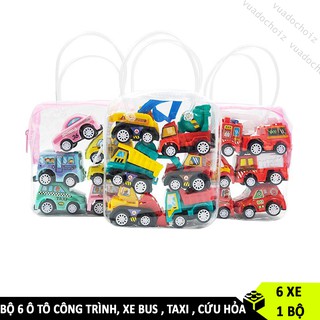 ❣️ FREESHIP ❣️ Bộ 6 Xe Ô tô Đồ Chơi Trẻ Em, Xe ô tô đồ chơi Cho Bé Vặn Cót Nhiều Màu
