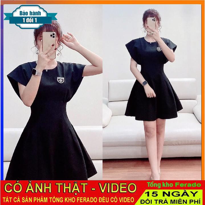 [ xả kho ] MiD Đầm đen không tay V1261 dáng xòe trẻ trung Mie Design kèm ảnh thật