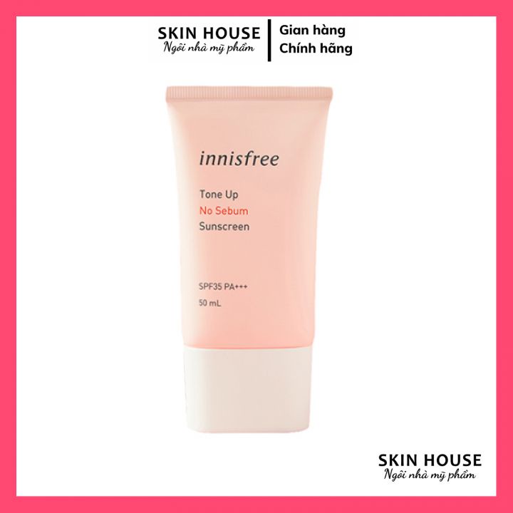 Kem Chống Nắng Innisfree - Kem Chống Nắng Nâng Tone Innisfree Tone up No Sebum Sunscreen SPF50 PA++++ 50ml