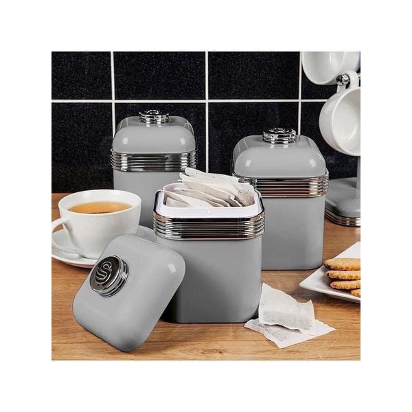 Set 3 hộp đựng cafe, trà và đường của Swan siêu đẹp