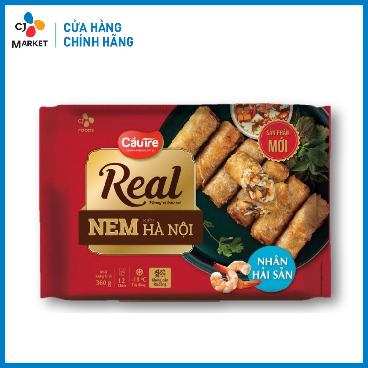 [Tặng Kimchi đơn từ 199k] Nem Hà Nội Cầu Tre REAL - nhân Hải sản 360g (Chả giò nhân hải sản)