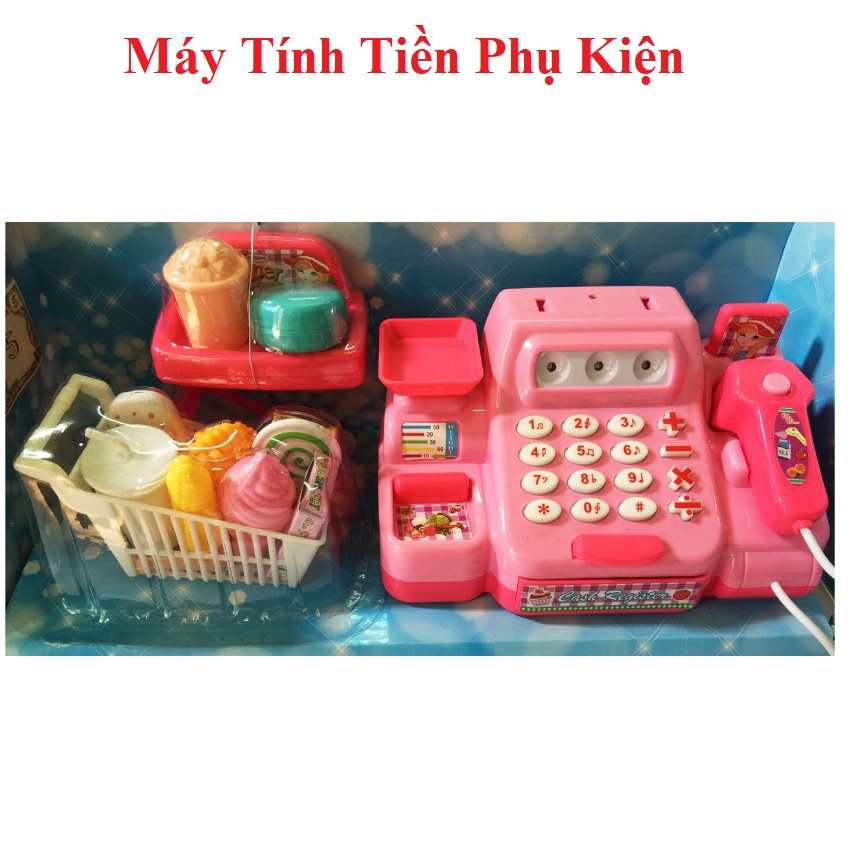Máy Tính Tiền Siêu Thị Đa Năng, Có Nhạc Vui Nhộn, Màu Sắc Bắt Mắt, Giúp Bé Học Cách Giao Tiếp Mua Bán