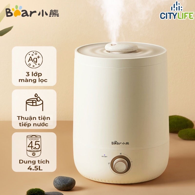 Máy phun sương Bear tạo ẩm làm sạch không khí dung tích 4,5l