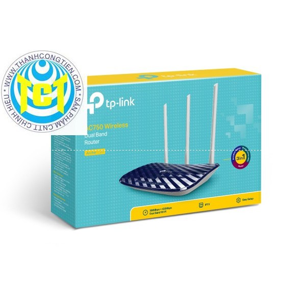 Archer C20 bộ phát Wi-Fi Băng Tần Kép AC750 - Chính Hãng
