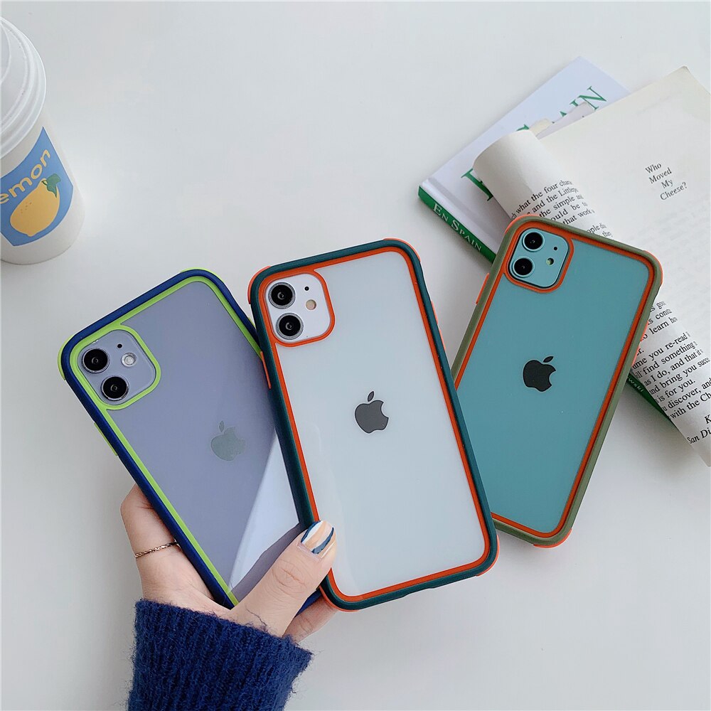 Ốp Lưng Trong Suốt Có Khung Đỡ Cho Iphone 11 Pro Max Xs Se 2 Xr X 7 8 6 6s Plus | BigBuy360 - bigbuy360.vn