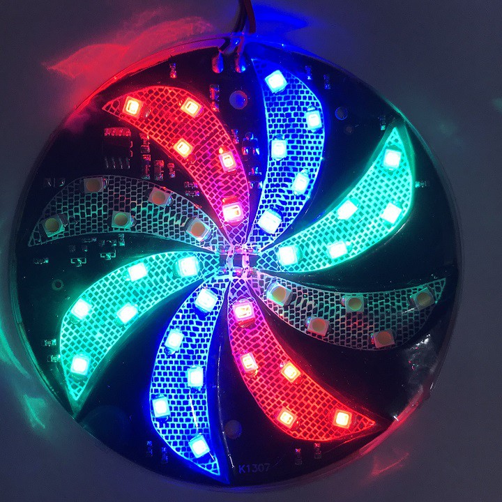 ĐÈN LED TRANG TRÍ XE MÁY Ô TÔ - QUẠT 8 CÁNH