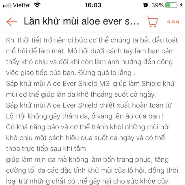 Sáp lăn khử mùi lô hội