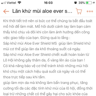 Sáp lăn khử mùi lô hội