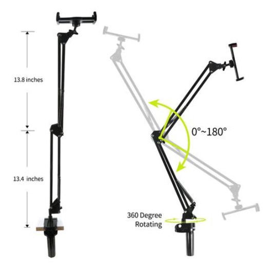 Giá Đỡ Điện Thoại Máy Tính Bảng Có Chân Kẹp Tiện Lợi