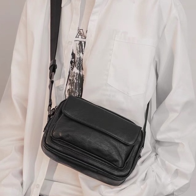 Túi Xách Nam Kay Bag Túi Đeo Chéo Màu Đen Ngầu Street Style Thời Trang Cao Cấp Da PU Chống Thấm Jino Studio