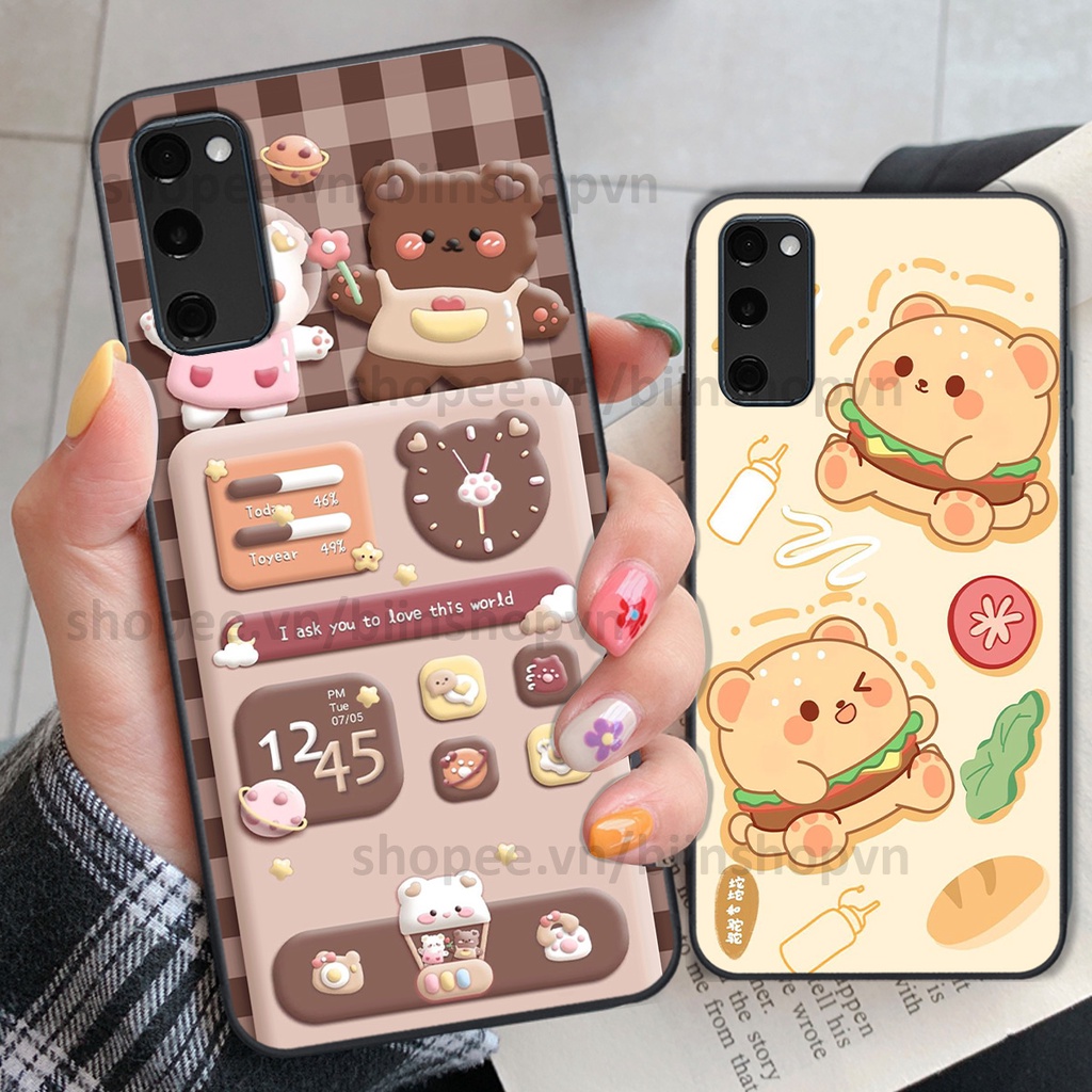 Ốp Samsung S20 Fe in hình gấu chocolate kẹo ngọt siêu đẹp siêu xinh
