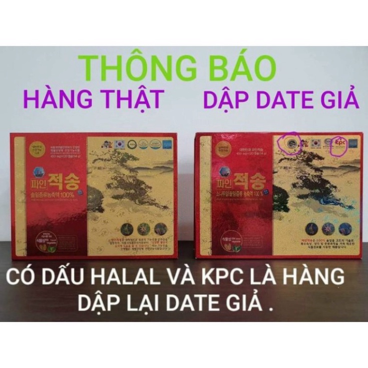 Tinh Dầu Thông Đỏ Chính Phủ Hàn Quốc Pine Jeok Song Gold 120 Viên [ Hàng Mới Về ]