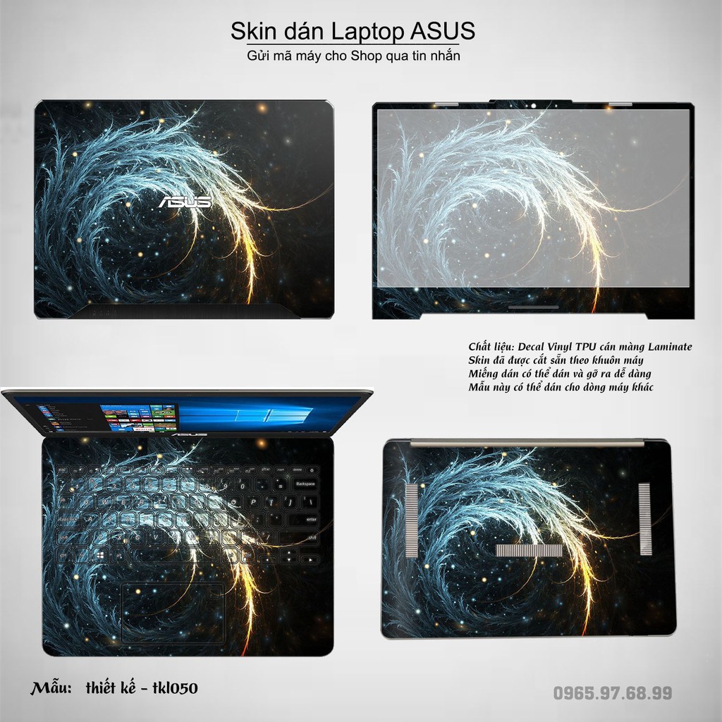 Skin dán Laptop Asus in hình thiết kế nhiều mẫu 6 (inbox mã máy cho Shop)